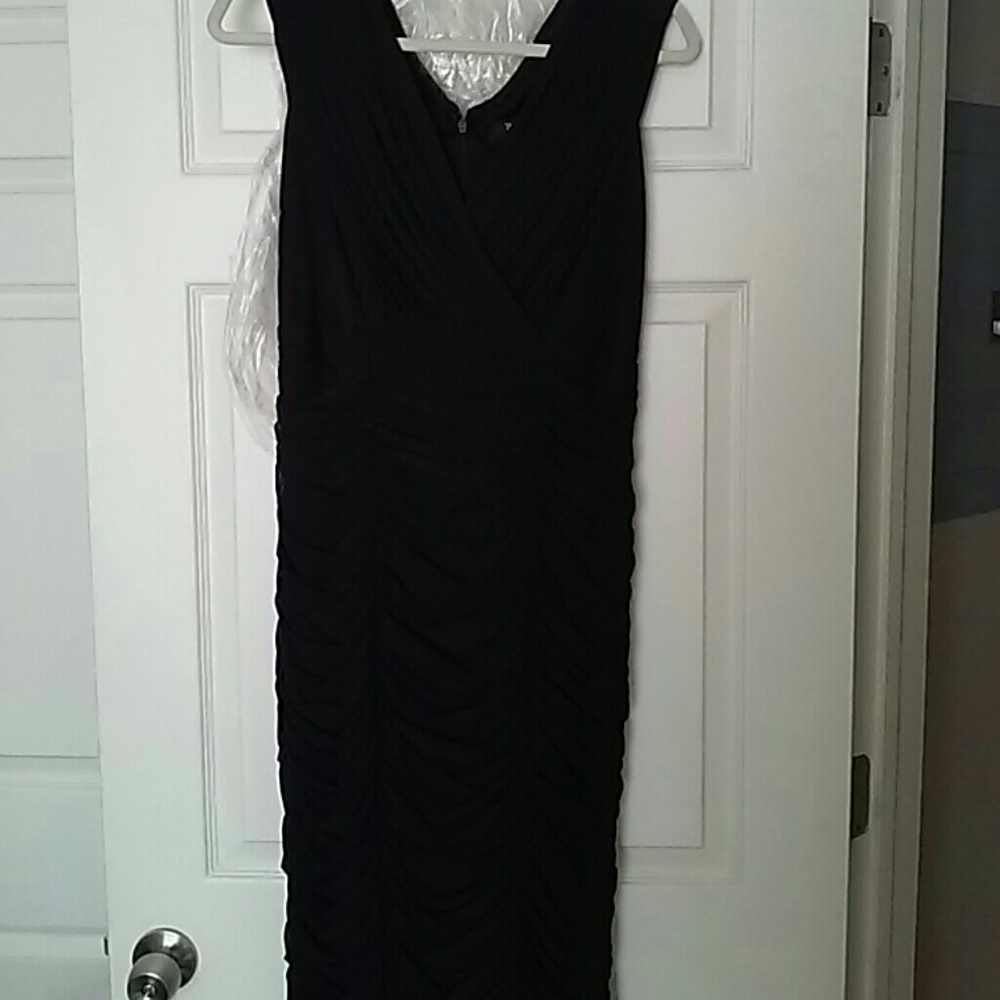 Chocolate brown ruesched dress